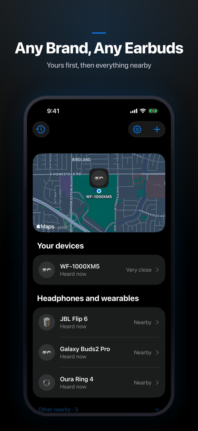 Your devices on a map and in a list